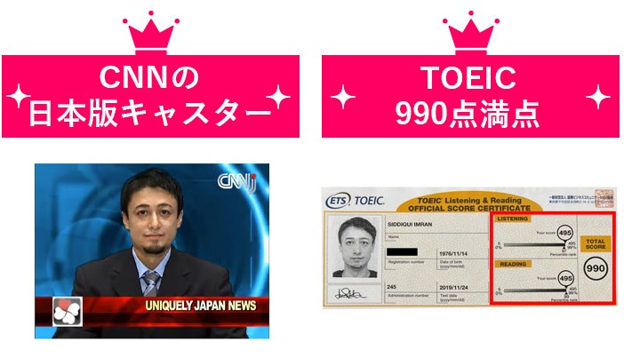 TOEICスコアは満点の990点